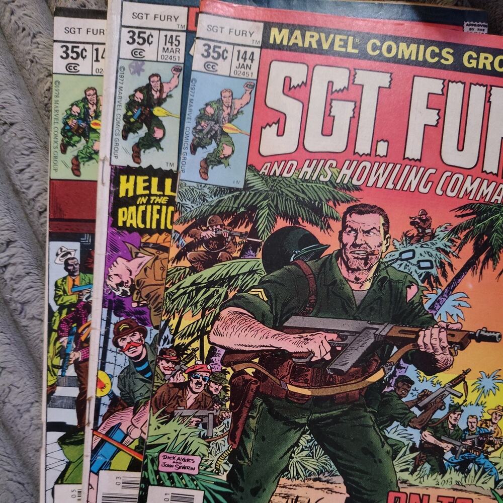 Sgt. Fury #144, 145, 146 LOT 1978 Marvel Comics